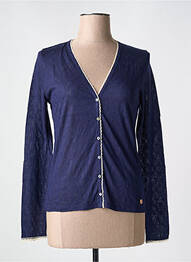 Gilet manches longues coupe cintrée bleu LE BOUDOIR D'EDOUARD femme