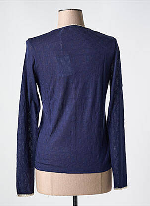 Gilet manches longues coupe cintrée bleu LE BOUDOIR D'EDOUARD femme