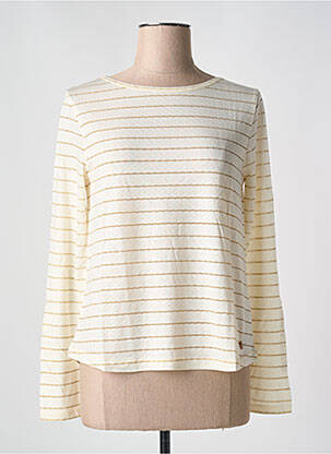 Top col rond manches longues beige LE BOUDOIR D'EDOUARD femme