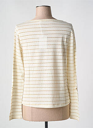 Top col rond manches longues beige LE BOUDOIR D'EDOUARD femme