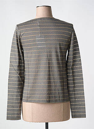 Top col v manches longues gris LE BOUDOIR D'EDOUARD femme
