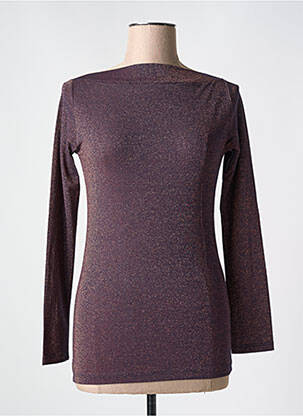 T-shirt coupe cintrée manches longues violet LE BOUDOIR D'EDOUARD femme