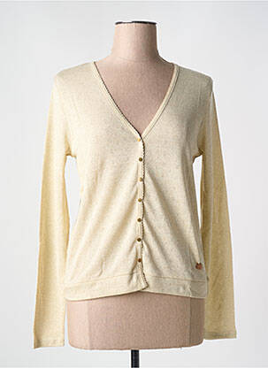 Gilet manches longues coupe cintrée or LE BOUDOIR D'EDOUARD femme