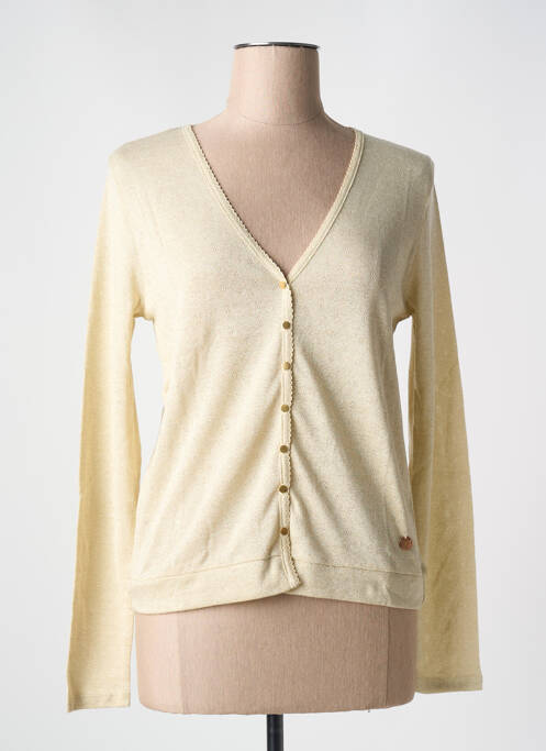 Gilet manches longues coupe cintrée or LE BOUDOIR D'EDOUARD femme