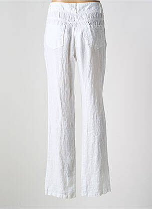 Pantalon droit tissage crêpe taille normale blanc LE BOUDOIR D'EDOUARD femme