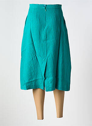 Jupe mi-longue taille à pinces vert LE BOUDOIR D'EDOUARD femme