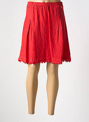 Jupe courte coupe évasée rouge LE BOUDOIR D'EDOUARD femme