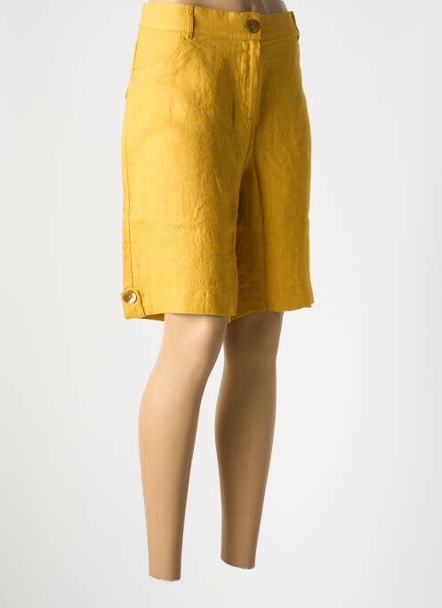 Bermuda coupe droite taille normale jaune LE BOUDOIR D'EDOUARD femme
