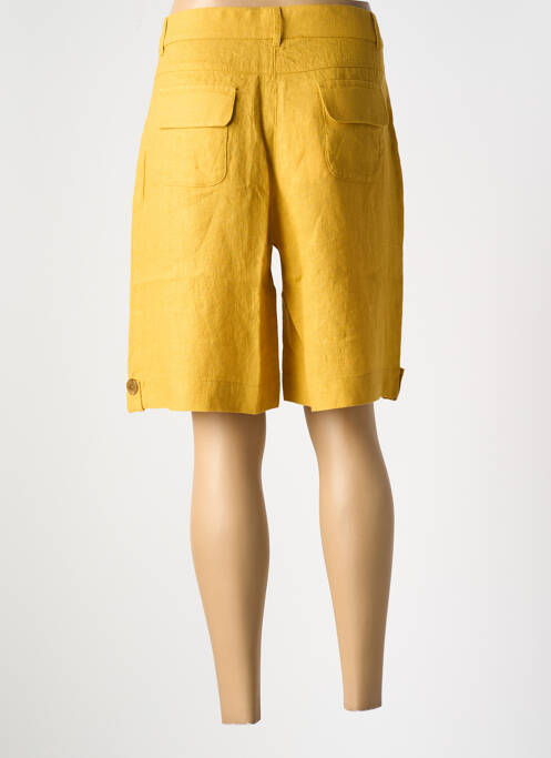 Bermuda coupe droite taille normale jaune LE BOUDOIR D'EDOUARD femme