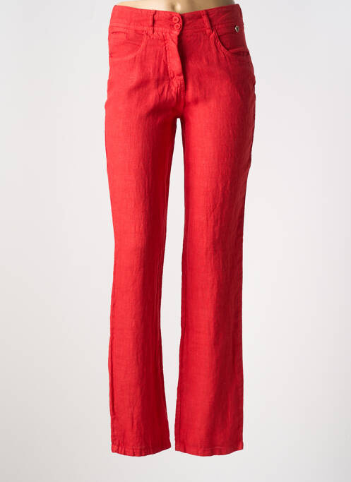 Pantalon droit rouge LE BOUDOIR D'EDOUARD pour femme