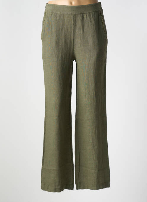 Pantalon droit vert LE BOUDOIR D'EDOUARD pour femme