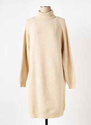 Robe pull stretch manches longues beige COMPAÑIA FANTASTICA femme