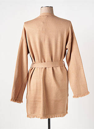 Gilet manches longues stretch beige EMILIE.K femme