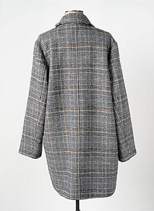 Manteau long coupe cintrée sans capuche gris CHATTAWAK femme