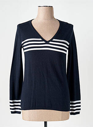 Pull coupe cintrée manches longues bleu BREIZH ANGEL femme