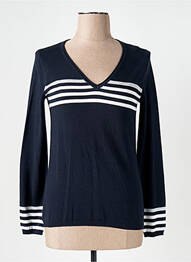 Pull coupe cintrée manches longues bleu BREIZH ANGEL femme