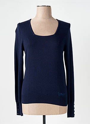 Pull coupe cintrée manches longues bleu BREIZH ANGEL femme