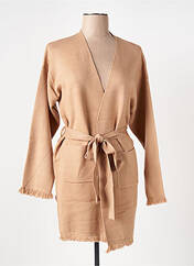 Gilet manches longues beige EMILIE.K pour femme seconde vue