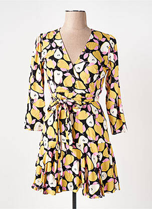 Robe courte jaune COMPAÑIA FANTASTICA pour femme