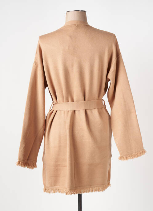 Gilet manches longues stretch beige EMILIE.K femme