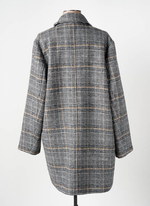 Manteau long coupe cintrée sans capuche gris CHATTAWAK femme