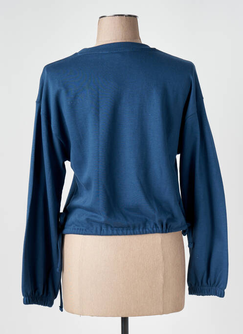 Sweat-shirt maille semi-opaque manches longues bleu COMPAÑIA FANTASTICA femme