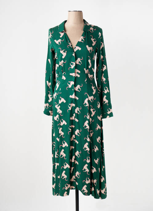 Robe longue vert COMPAÑIA FANTASTICA pour femme