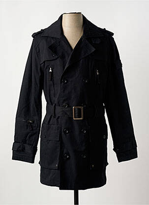 Trench finition intérieure doublée sans capuche noir TEDDY SMITH femme