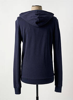 Sweat-shirt à capuche sérigraphie floquée manches longues bleu BREIZH ANGEL femme