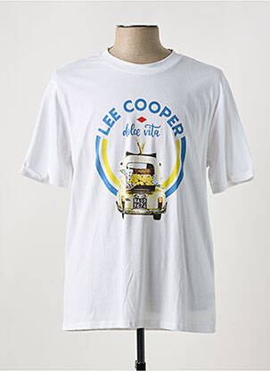 T-shirt coupe droite manches courtes blanc LEE COOPER homme