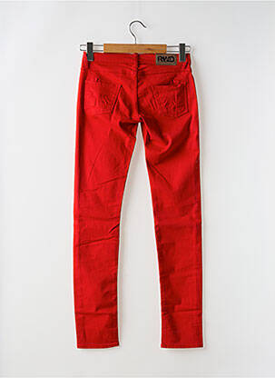 Pantalon slim tissage popeline rouge RWD fille