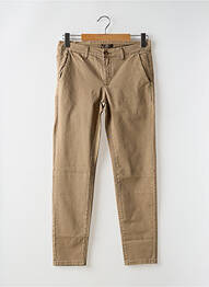 Pantalon chino tissage popeline taille normale marron CHATTAWAK femme