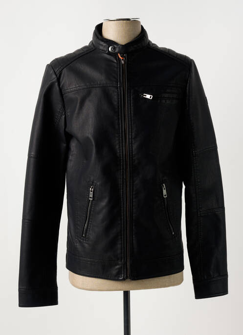 Veste simili cuir noir TIBET pour homme