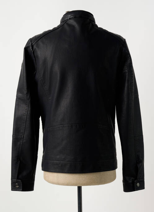 Veste simili cuir noir TIBET pour homme