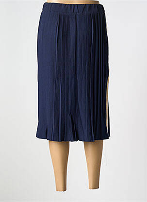 Jupe mi-longue coupe droite bleu LE BOUDOIR D'EDOUARD femme