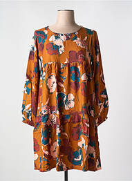 Robe courte manches longues manches longues orange LE BOUDOIR D'EDOUARD femme