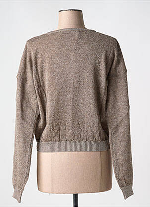 Gilet manches longues coupe cintrée marron LE BOUDOIR D'EDOUARD femme