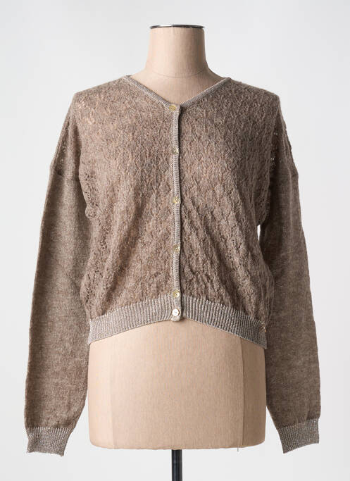 Gilet manches longues marron LE BOUDOIR D'EDOUARD pour femme