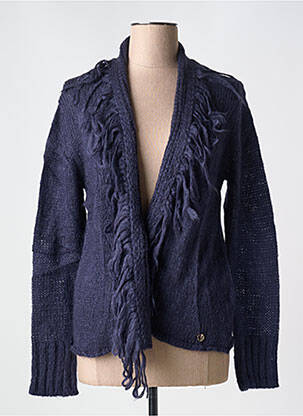 Gilet manches longues coupe cintrée bleu LE BOUDOIR D'EDOUARD femme