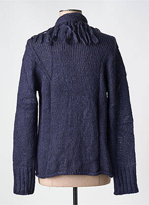 Gilet manches longues coupe cintrée bleu LE BOUDOIR D'EDOUARD femme
