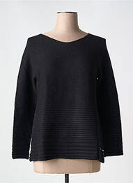 Pull col rond manches longues noir LE BOUDOIR D'EDOUARD femme