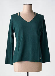 Pull coupe cintrée manches longues vert LE BOUDOIR D'EDOUARD femme