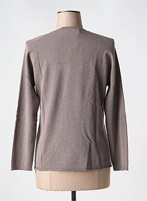 Pull coupe cintrée manches longues marron LE BOUDOIR D'EDOUARD femme