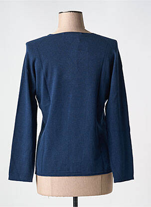 Pull coupe cintrée manches longues bleu LE BOUDOIR D'EDOUARD femme