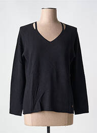 Pull coupe cintrée manches longues noir LE BOUDOIR D'EDOUARD femme