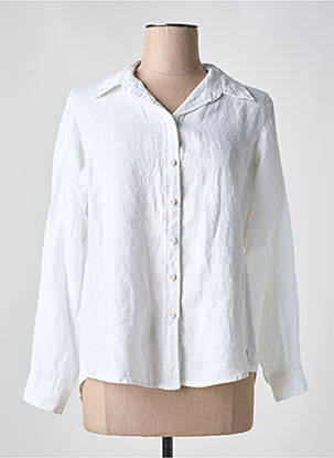 Chemisier coupe droite manches longues blanc LE BOUDOIR D'EDOUARD femme