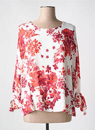 Blouse imprimé fantaisie manches longues rouge LE BOUDOIR D'EDOUARD femme