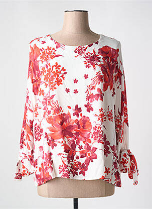 Blouse imprimé fantaisie manches longues rouge LE BOUDOIR D'EDOUARD femme