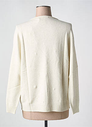 Pull coupe droite manches longues beige LE BOUDOIR D'EDOUARD femme