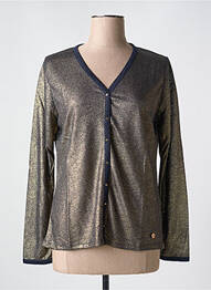Gilet manches longues fermeture boutonnée sur le devant or LE BOUDOIR D'EDOUARD femme